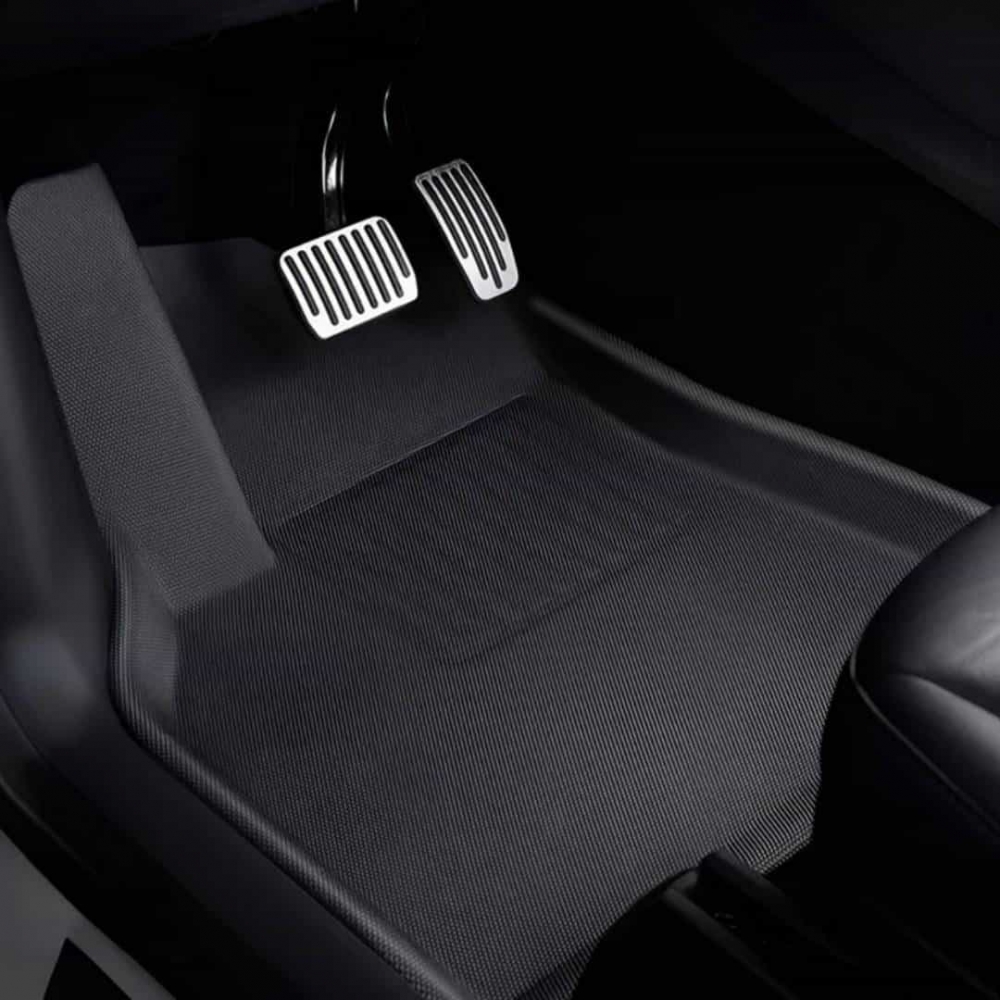 Gulvmatter for Tesla Model Y Juniper 2025+ med høy kant. (Både foran og bak)
