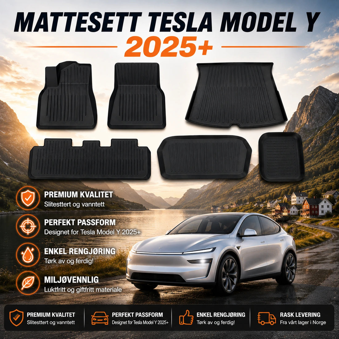 tesla model y juniper 2025 premium matter komplett sett