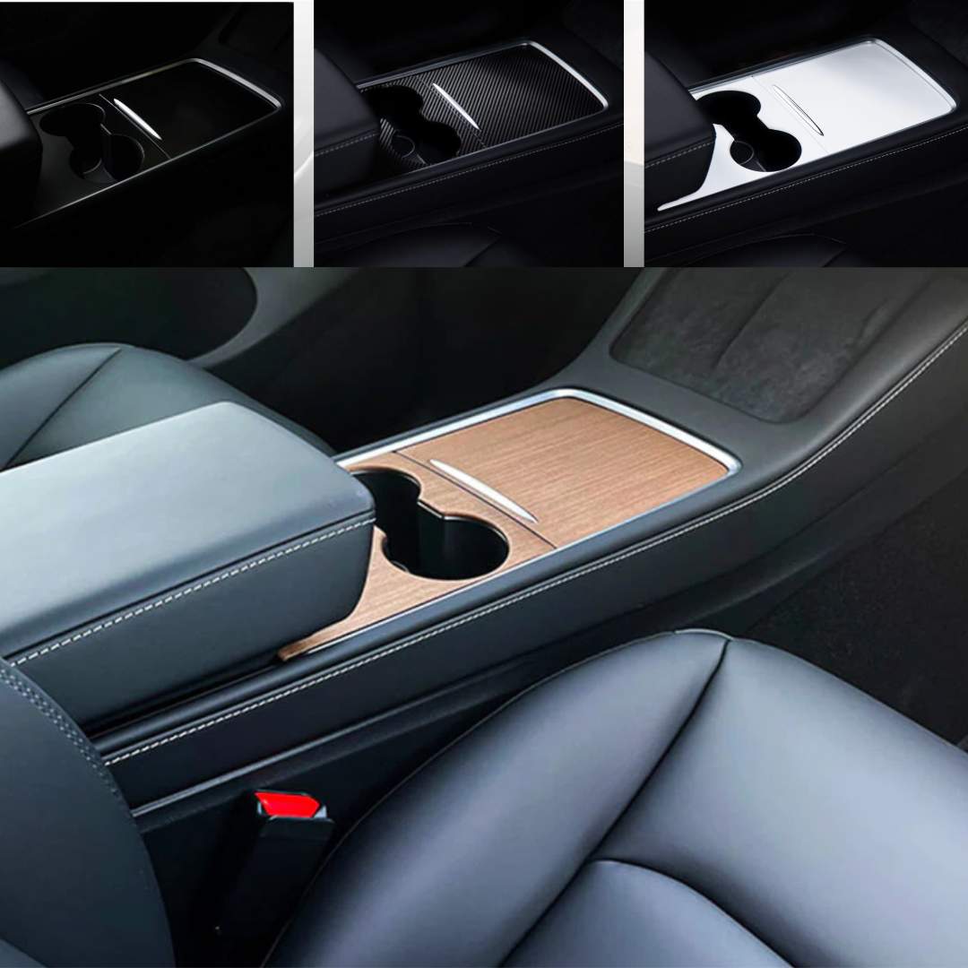 Folie til midtkonsoll Tesla Model 3 og Model Y montert