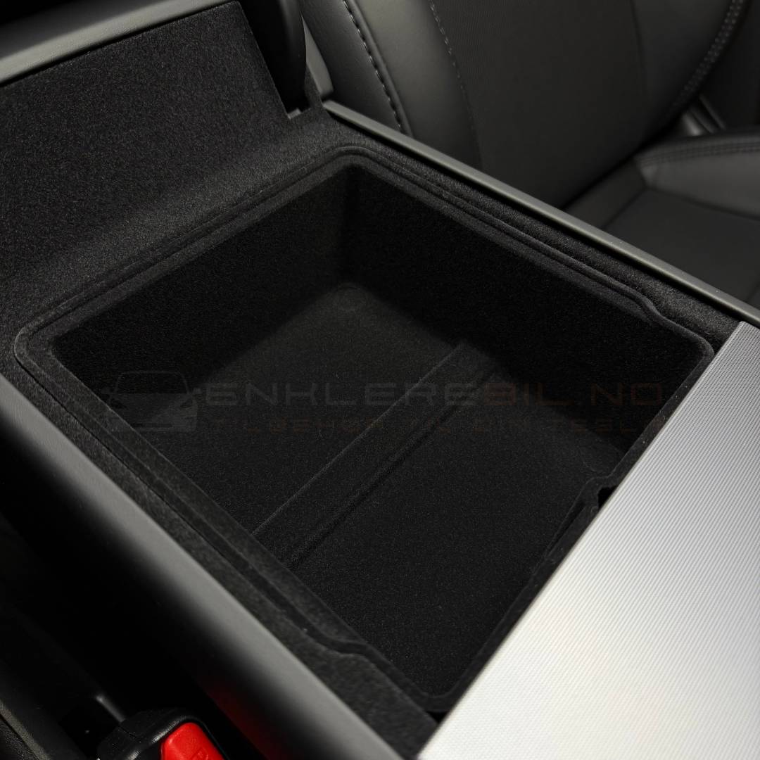 tesla model 3 og y 2025 armlene organizer innsats