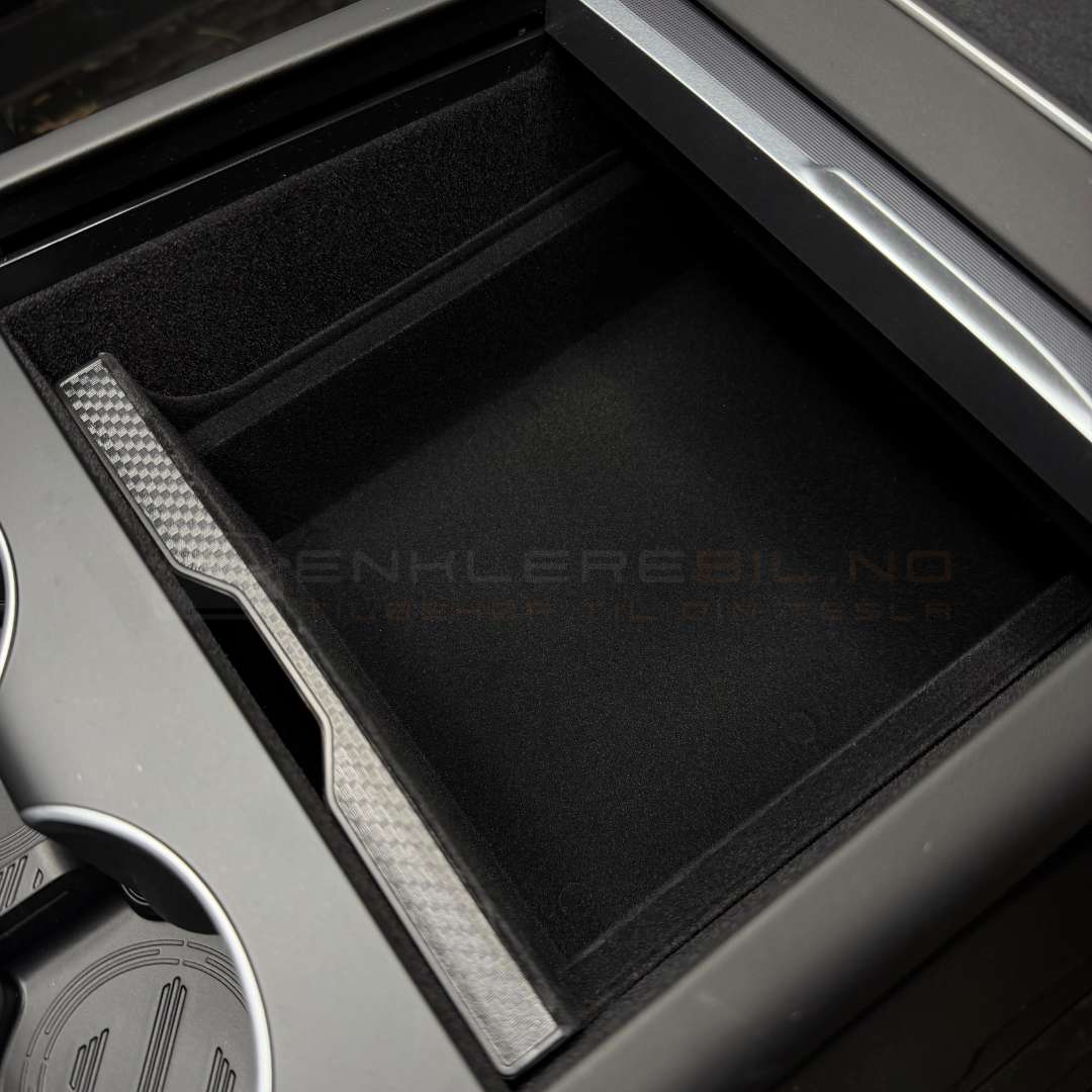 tesla model 3 og y 2025 midtkonsoll organizer