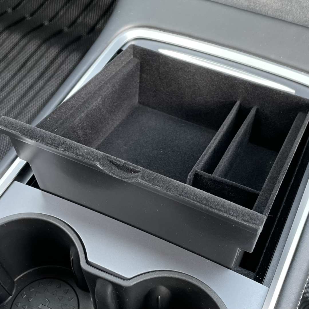 tesla model 3 og y midtkonsoll oppbevaring