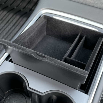 tesla model 3 og y midtkonsoll oppbevaring