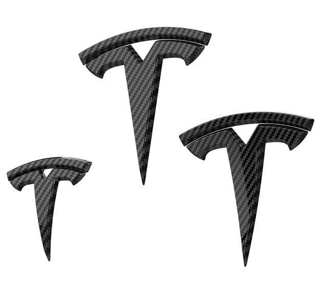 tesla model y emblem front bak logo