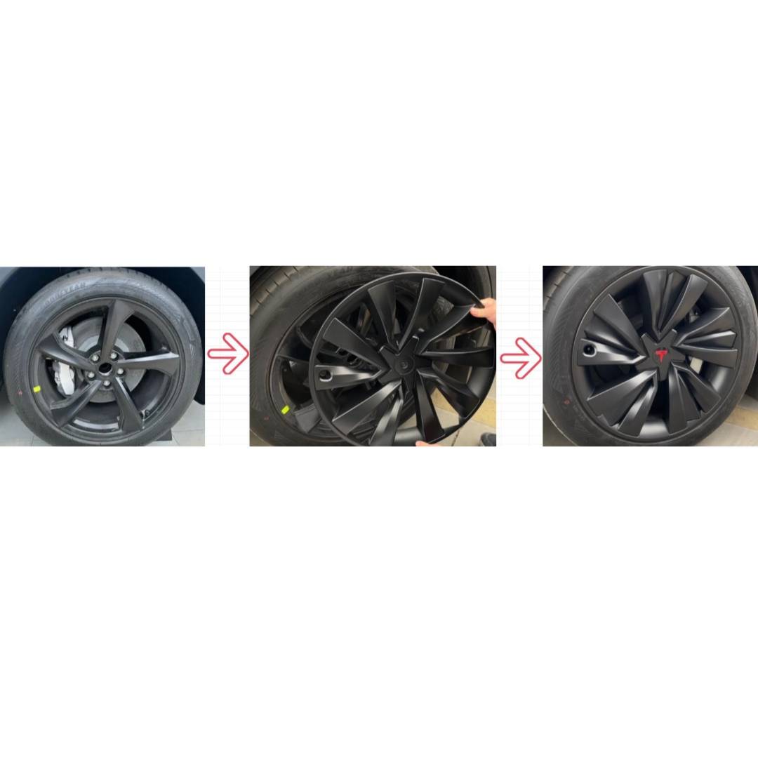 tesla model y juniper 2025 hjulkapsler oppgradering