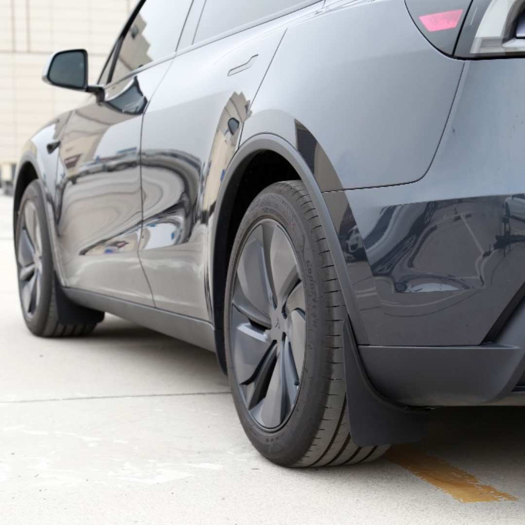 tesla model y juniper mudflaps beskyttelse hjulbue