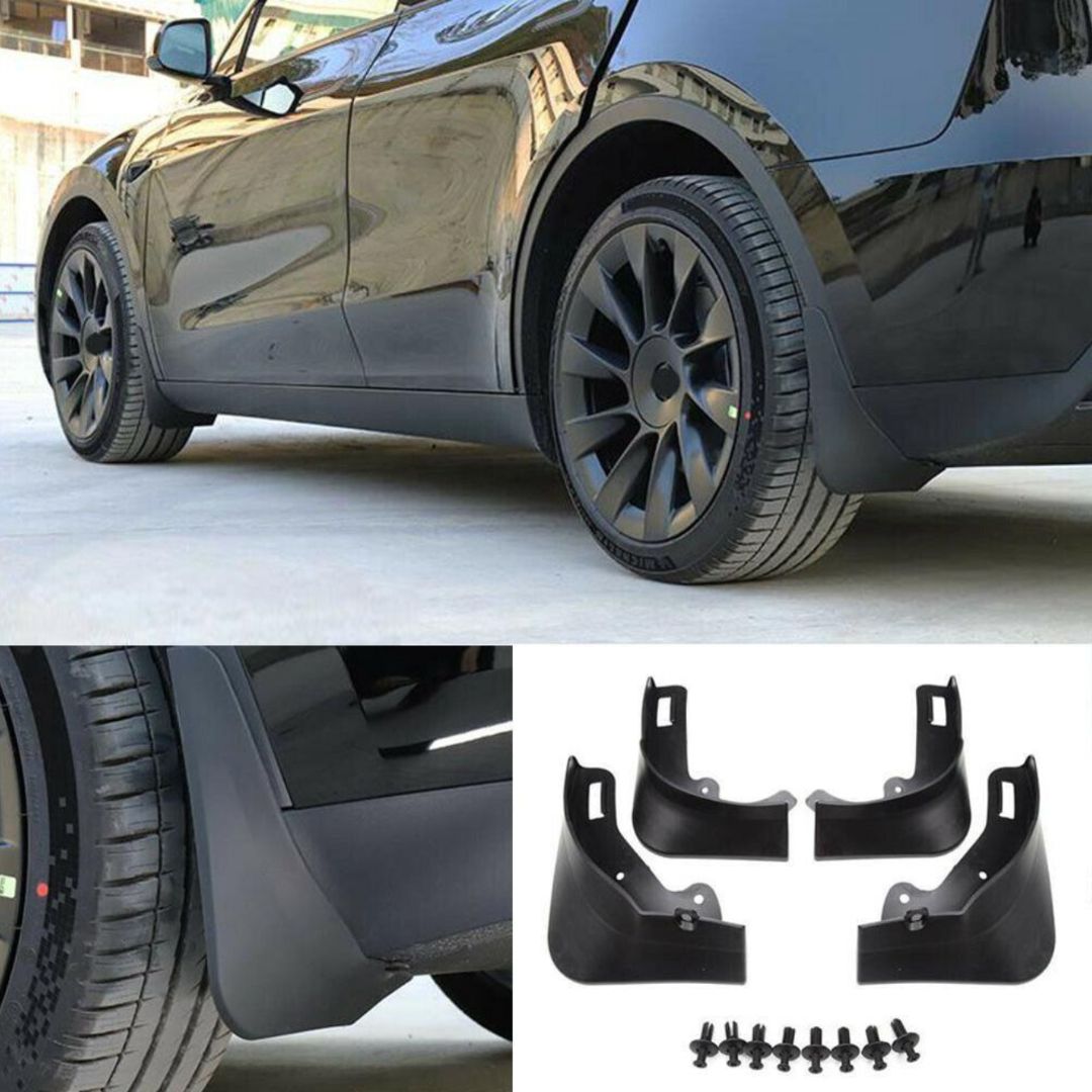 tesla model y mudflaps beskyttelse hjulbue
