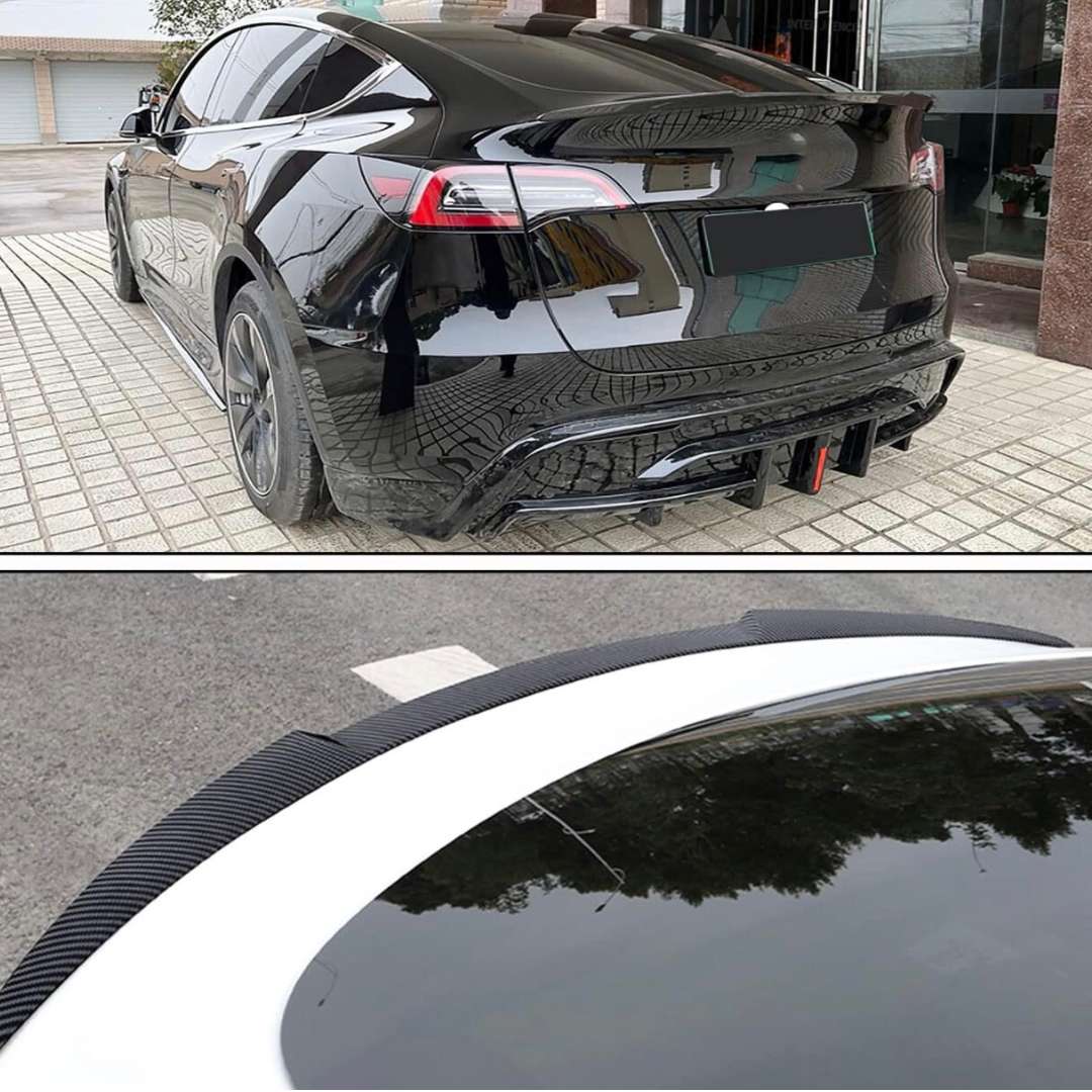 tesla model y spoiler styling karbon design